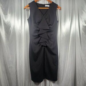 Calvin Klein Black Ruffle Dress